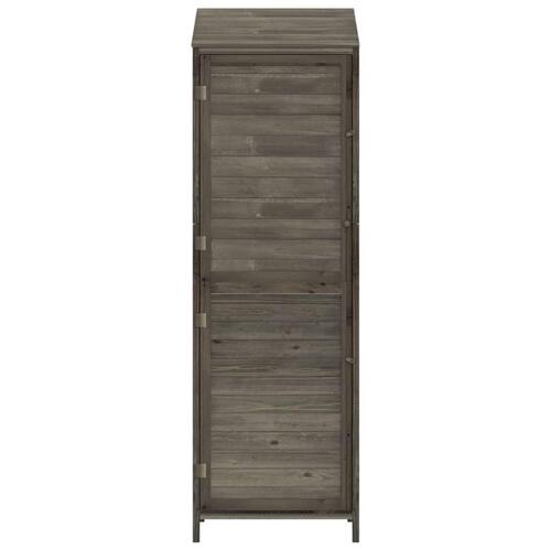 Haveskur 55x52x174,5 cm massivt fyrretræ antracitgrå