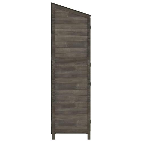 Haveskur 55x52x174,5 cm massivt fyrretræ antracitgrå