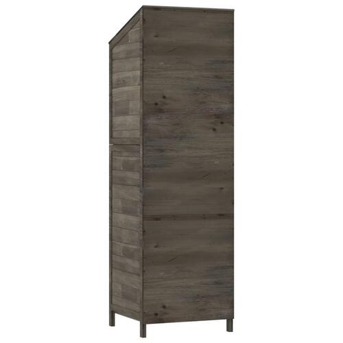 Haveskur 55x52x174,5 cm massivt fyrretræ antracitgrå