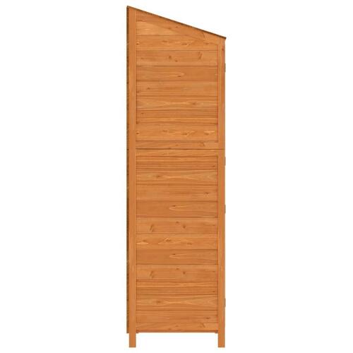 Haveskur 55x52x174,5 cm massivt fyrretræ brun