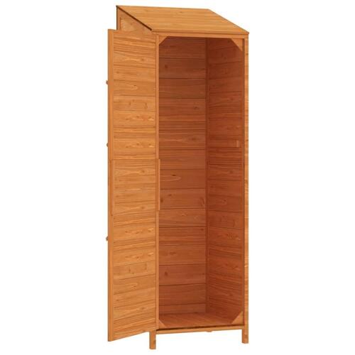 Haveskur 55x52x174,5 cm massivt fyrretræ brun