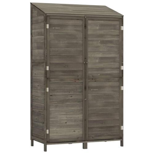 Haveskur 102x52x174,5 cm massivt fyrretræ antracitgrå