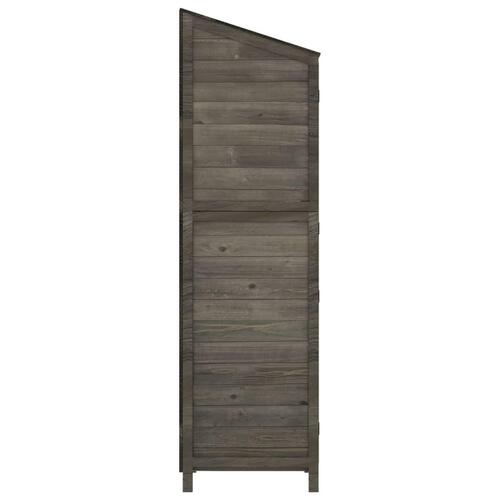 Haveskur 102x52x174,5 cm massivt fyrretræ antracitgrå