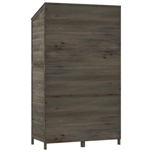 Haveskur 102x52x174,5 cm massivt fyrretræ antracitgrå
