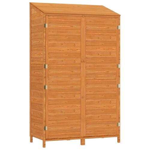 Haveskur 102x52x174,5 cm massivt fyrretræ brun