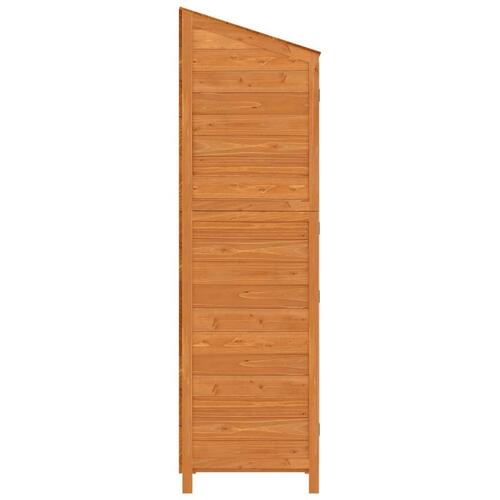 Haveskur 102x52x174,5 cm massivt fyrretræ brun