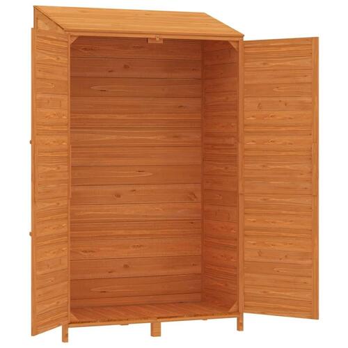 Haveskur 102x52x174,5 cm massivt fyrretræ brun