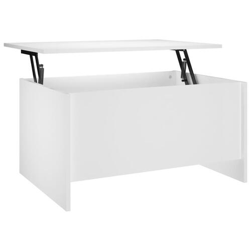 Sofabord 80x55,5x41,5 cm konstrueret træ hvid