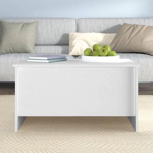 Sofabord 80x55,5x41,5 cm konstrueret træ hvid