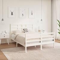Sengeramme 120x190 cm Small Double massivt træ hvid