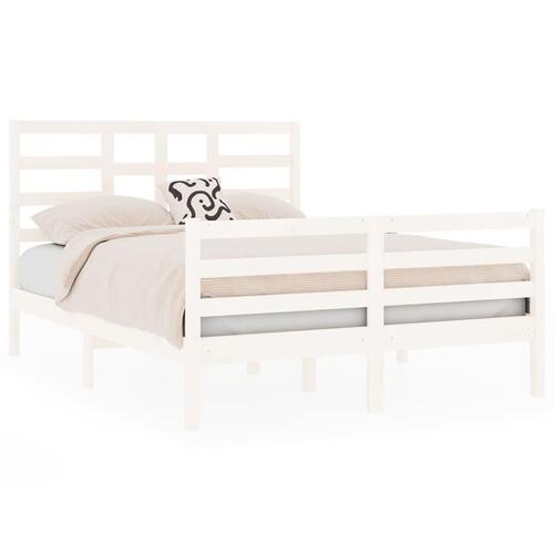 Sengeramme 120x190 cm Small Double massivt træ hvid