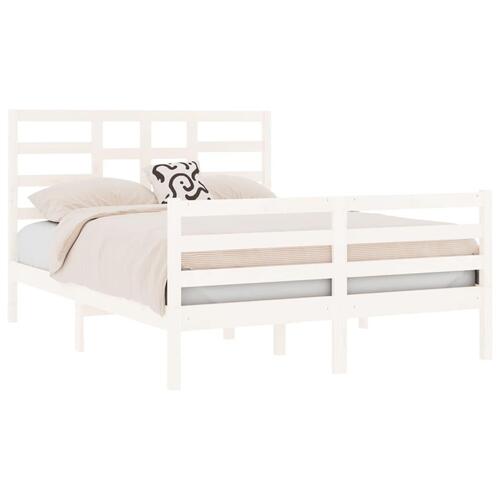 Sengeramme 120x190 cm Small Double massivt træ hvid