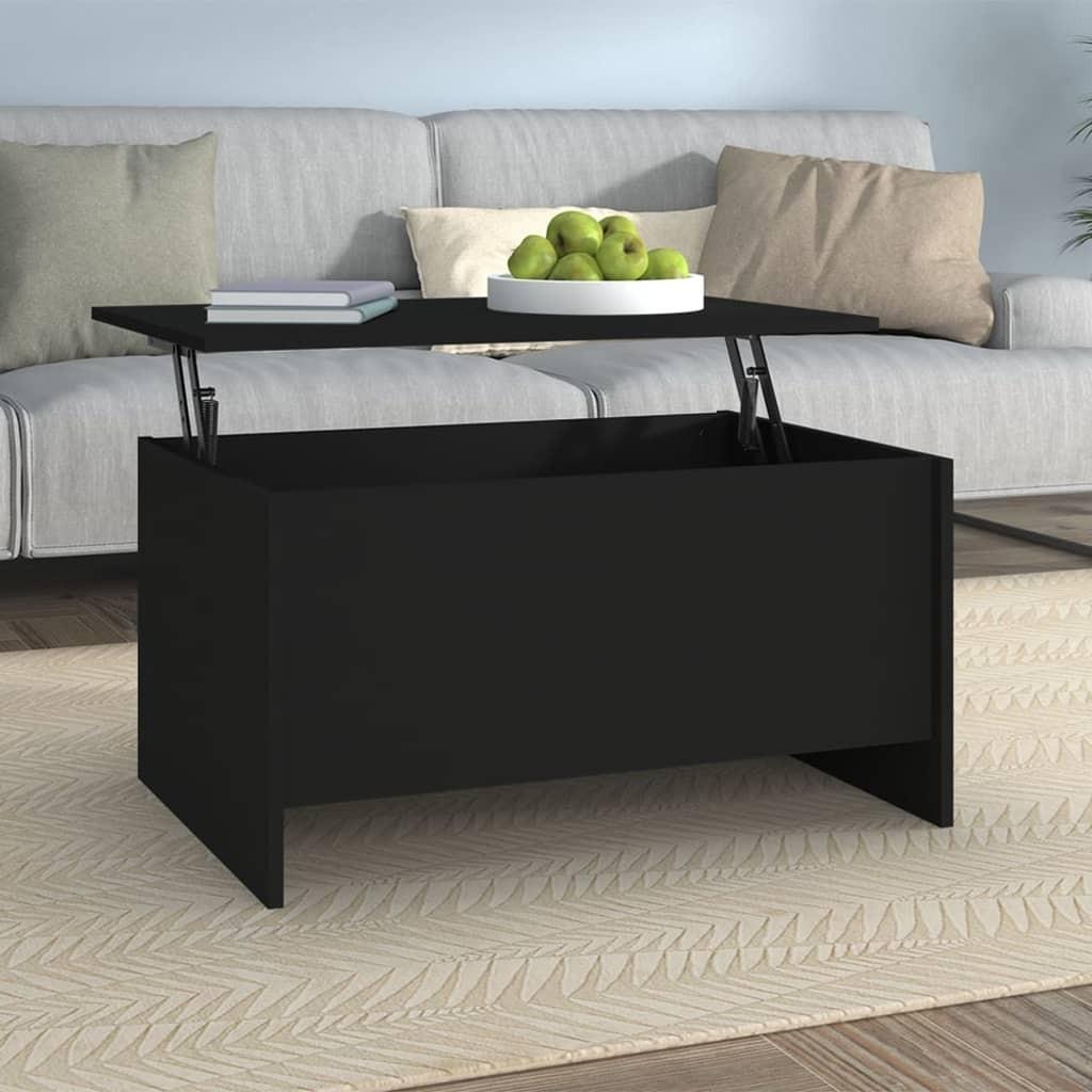 Sofabord 80x55,5x41,5 cm konstrueret træ sort