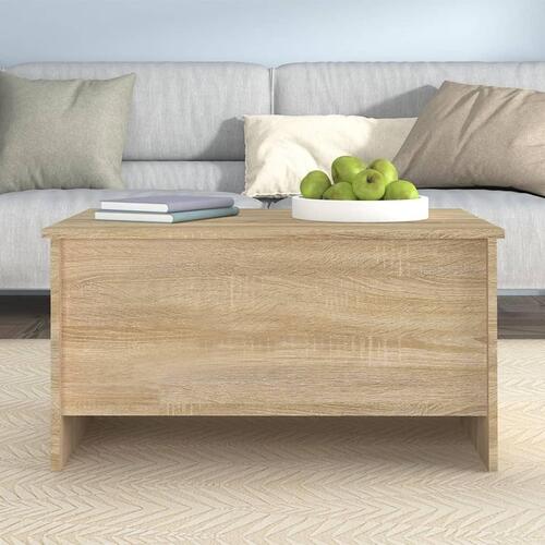 Sofabord 80x55,5x41,5 cm konstrueret træ sonoma-eg