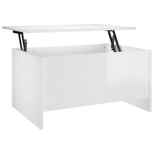 Sofabord 80x55,5x41,5 cm konstrueret træ hvid højglans