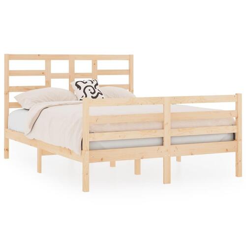 Sengeramme 135x190 cm massivt træ