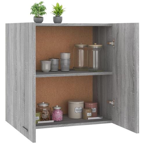 Vægskab 60x31x60 cm konstrueret træ grå sonoma-eg