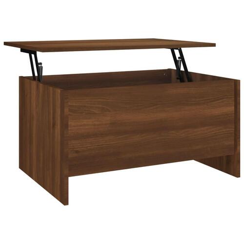 Sofabord 80x55,5x41,5 cm konstrueret træ brun egetræsfarve
