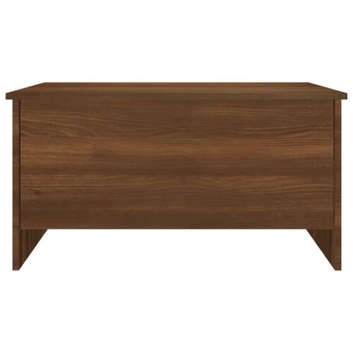 Sofabord 80x55,5x41,5 cm konstrueret træ brun egetræsfarve