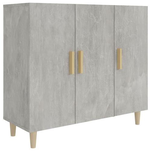 Skab 90x34x80 cm konstrueret træ betongrå