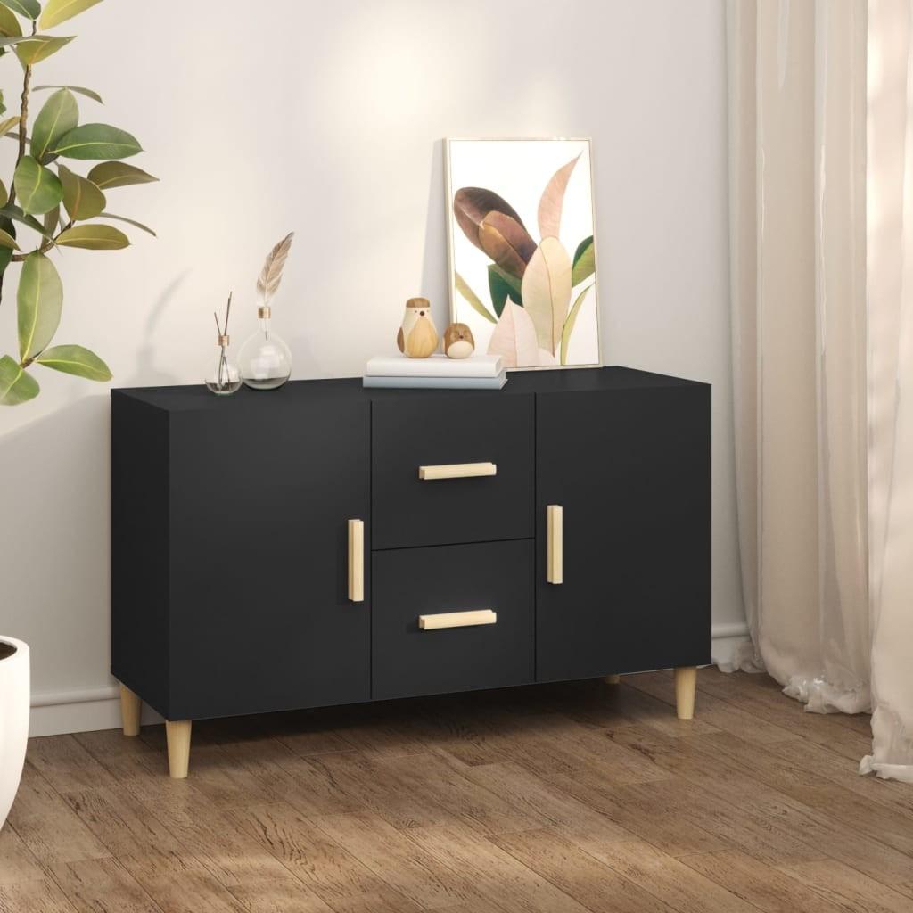Skænk 100x36x60 cm konstrueret træ sort