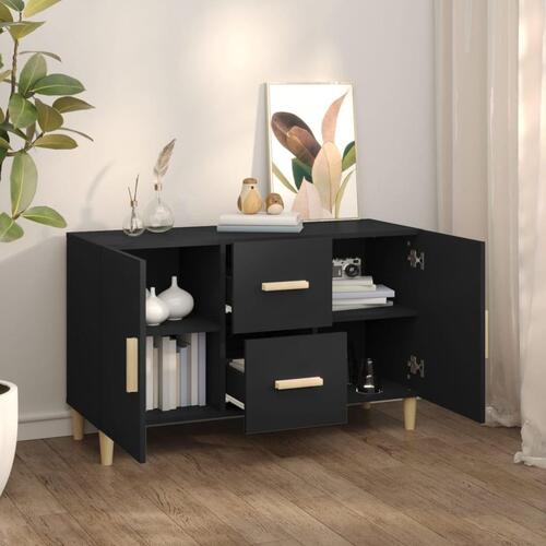 Skænk 100x36x60 cm konstrueret træ sort