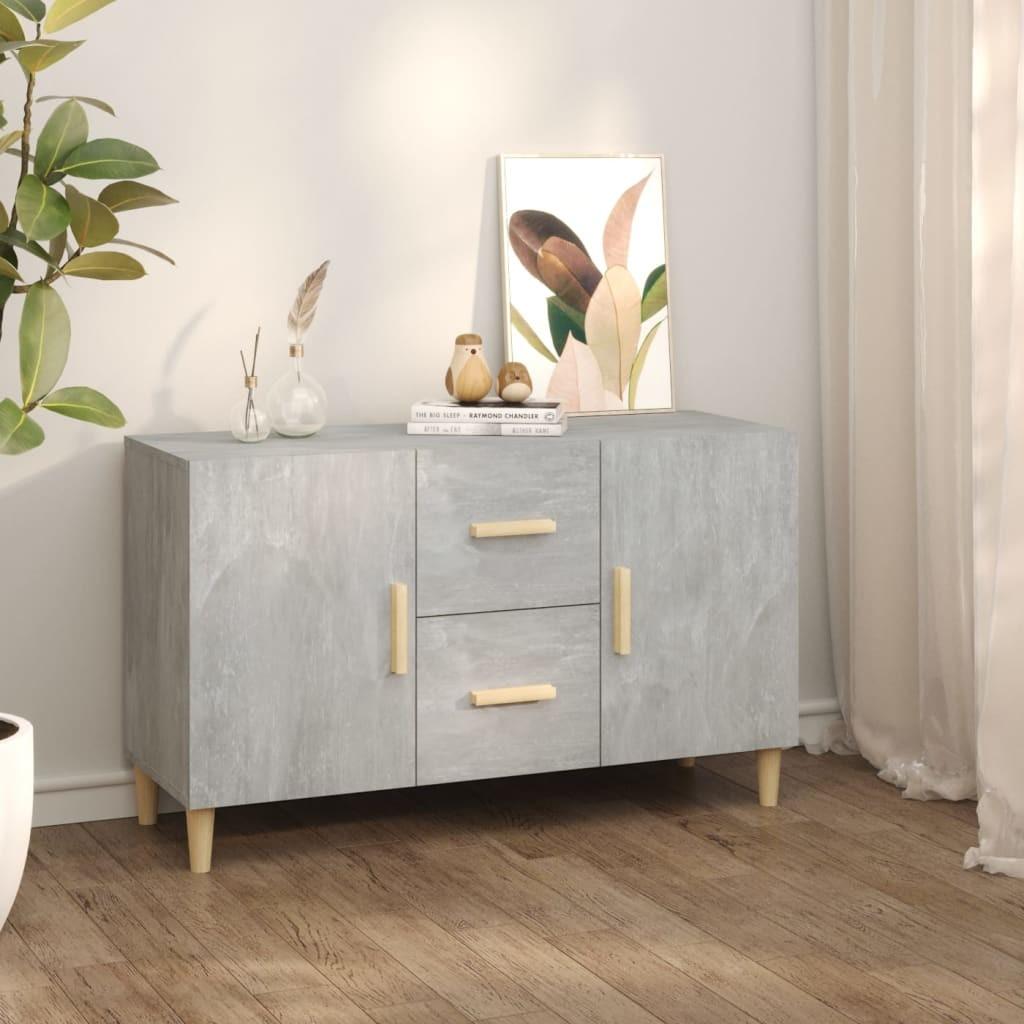 Skænk 100x36x60 cm konstrueret træ betongrå