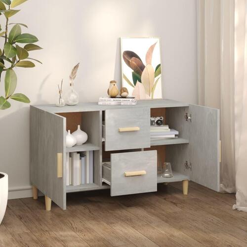 Skænk 100x36x60 cm konstrueret træ betongrå