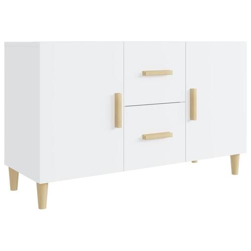 Skænk 100x36x60 cm konstrueret træ hvid højglans