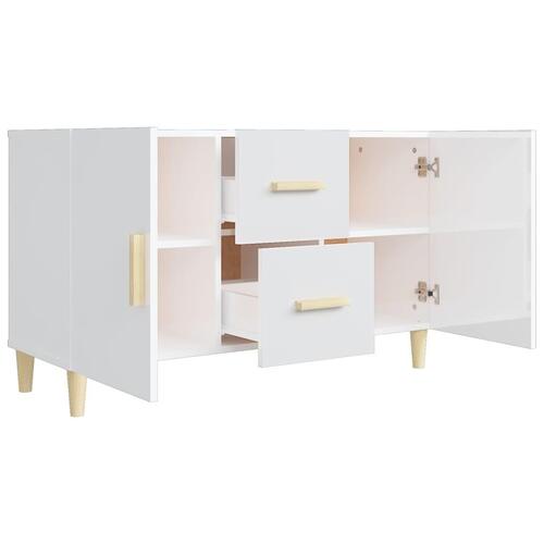 Skænk 100x36x60 cm konstrueret træ hvid højglans