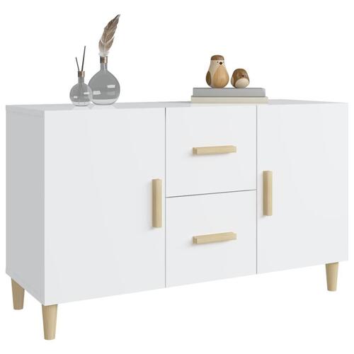 Skænk 100x36x60 cm konstrueret træ hvid højglans