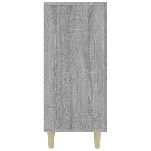 Skab 90x34x80 cm konstrueret træ grå sonoma-eg