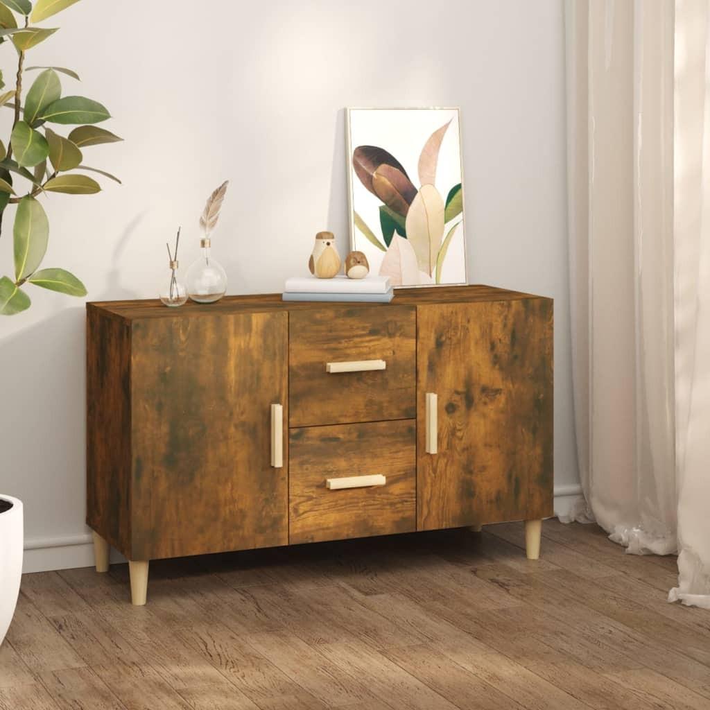 Skænk 100x36x60 cm konstrueret træ røget egetræsfarve