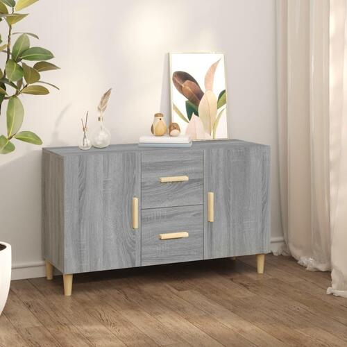 Skænk 100x36x60 cm konstrueret træ grå sonoma-eg