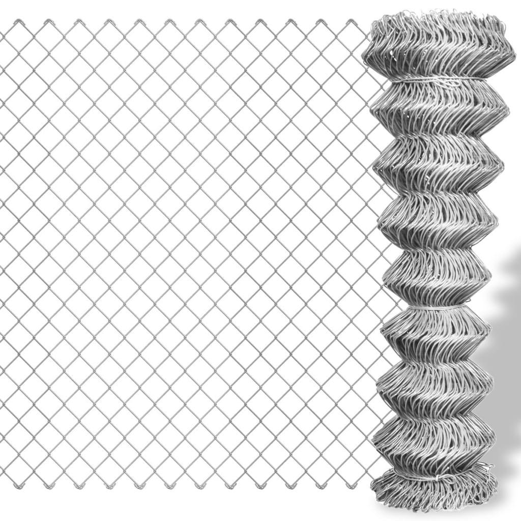 Trådhegn 15x1,25 cm galvaniseret stål sølvfarvet