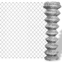 Trådhegn 15x1,5 m galvaniseret stål sølvfarvet
