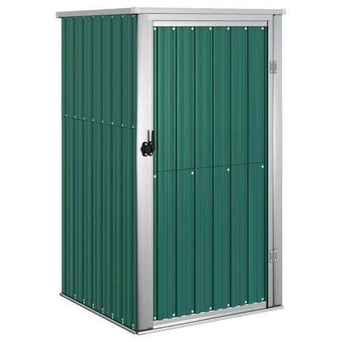 Redskabsskur til haven 88x89x161 cm galvaniseret stål grøn