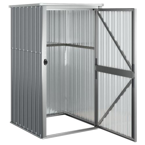 Redskabsskur til haven 88x89x161 cm galvaniseret stål grå