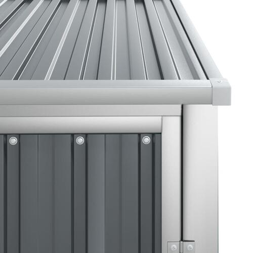 Redskabsskur til haven 88x89x161 cm galvaniseret stål grå