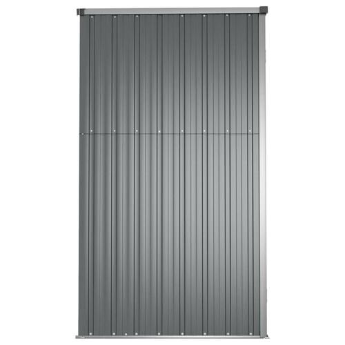 Redskabsskur til haven 161x89x161 cm galvaniseret stål grå