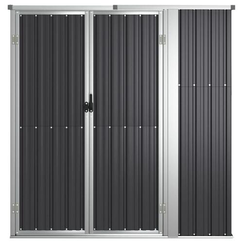 Redskabsskur til haven 161x89x161 cm galvaniseret stål antracit