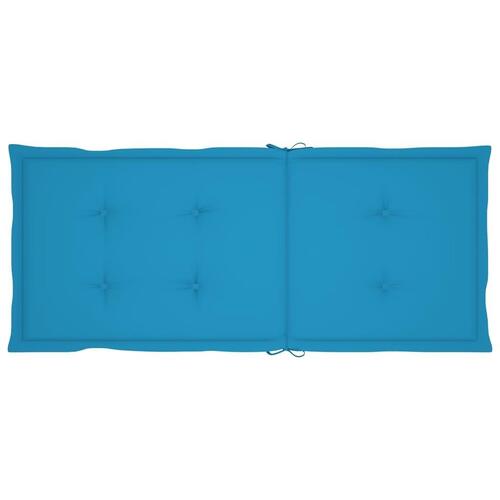 Stolehynder m. høj ryg 4 stk. 120x50x3 cm stof blå