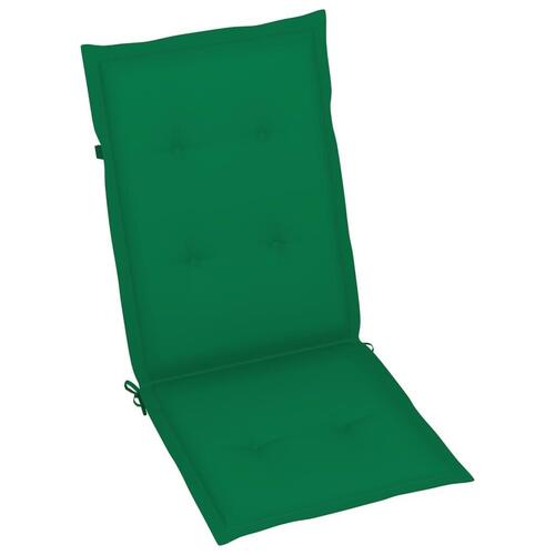 Stolehynder m. høj ryg 4 stk. 120x50x3 cm stof grøn