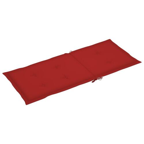 Stolehynder m. høj ryg 4 stk. 120x50x3 cm stof rød