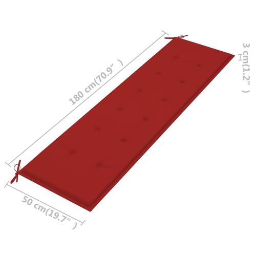 Hynde til havebænk 180x50x3 cm oxfordstof rød