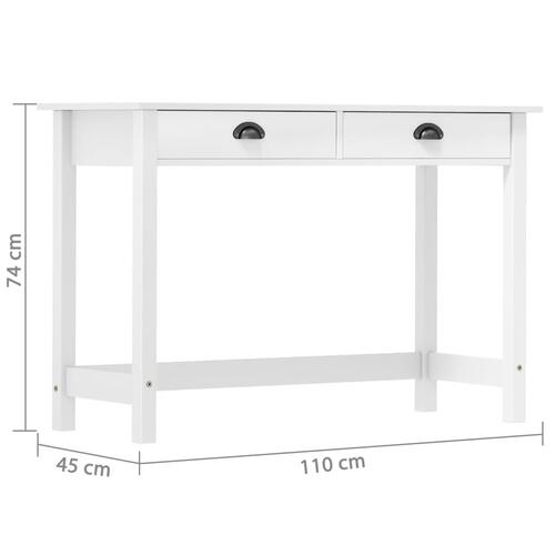 Konsolbord Hill med 2 skuffer 110x45x74 cm massivt fyrretræ