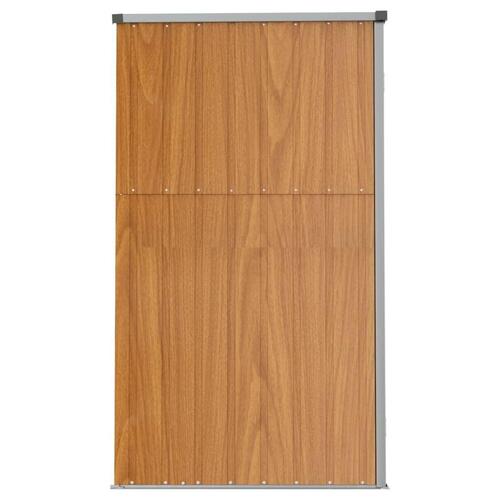 Redskabsskur til haven 225x89x161 cm galvaniseret stål brun