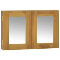 Spejlskab 60x10x40 cm massivt teaktræ