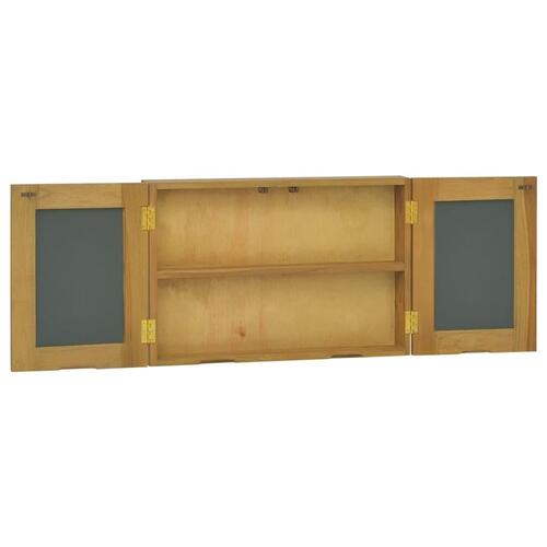 Spejlskab 60x10x40 cm massivt teaktræ