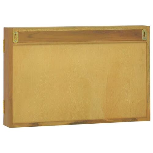 Spejlskab 60x10x40 cm massivt teaktræ